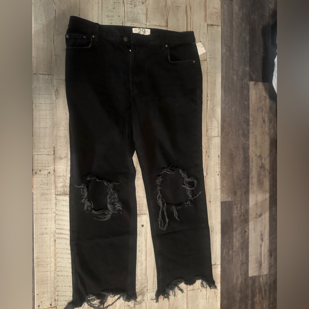 Free people Black Denim Jeans - Picture 2 of 5
